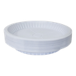 Round Plastic Plate White Small