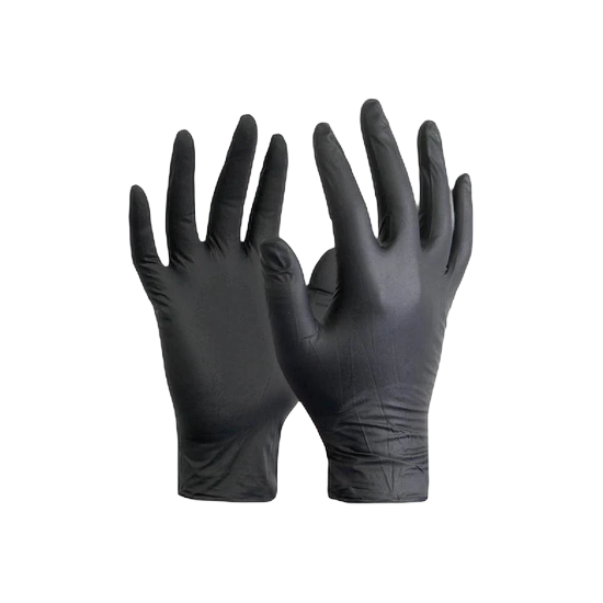 Vinyl Gloves powder free Black Large