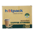Hotpack Disposable Wooden Coffee Stirrer 14CM