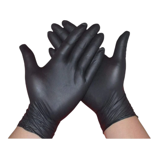 Fine large black gloves