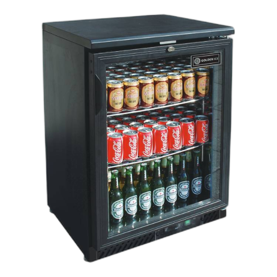 Golden ice Back Bar Refrigerator – Glass Door 151L