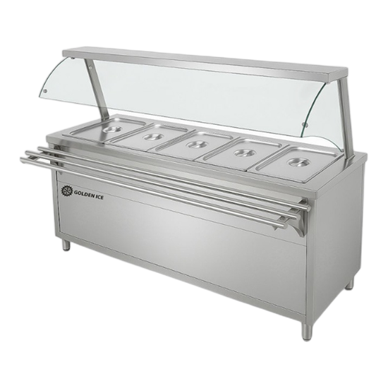 جولدن ايس سخان بان ماري 5 حوض مقاس 1/1مع خزانة سفلية