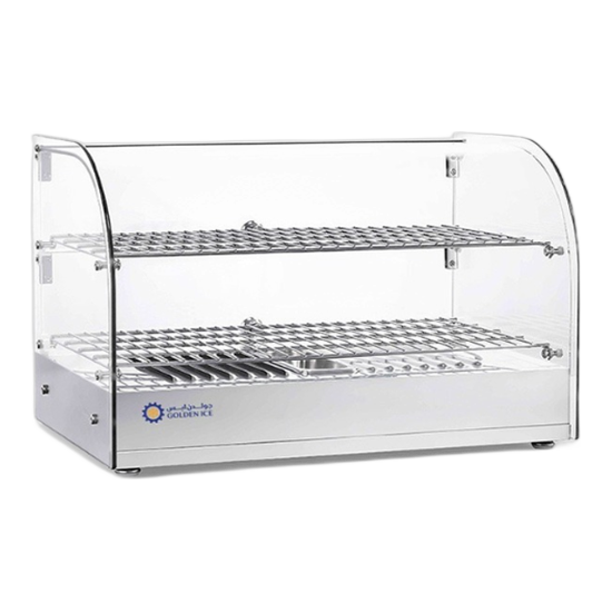 جولدن ايس "حافظة مخبوزات تسخين زجاجية سعة 50 لتر"