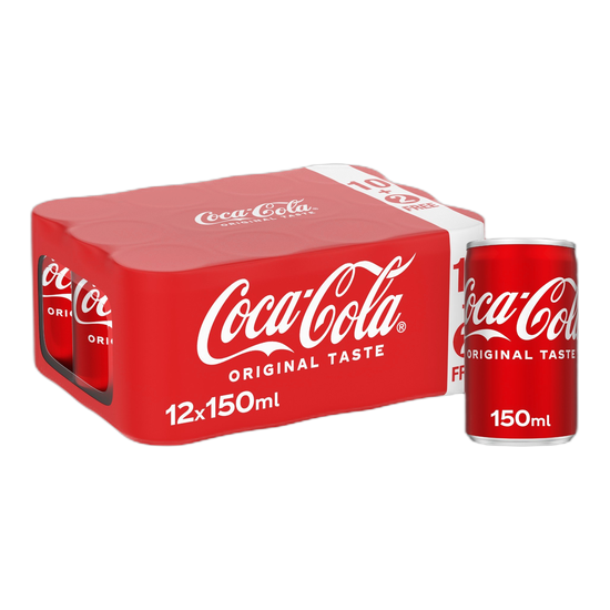 Coca Cola Regular Carbonated Soft Drink Can (10+2 FREE)