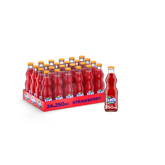 Fanta Strawberry Soft Drink Glass