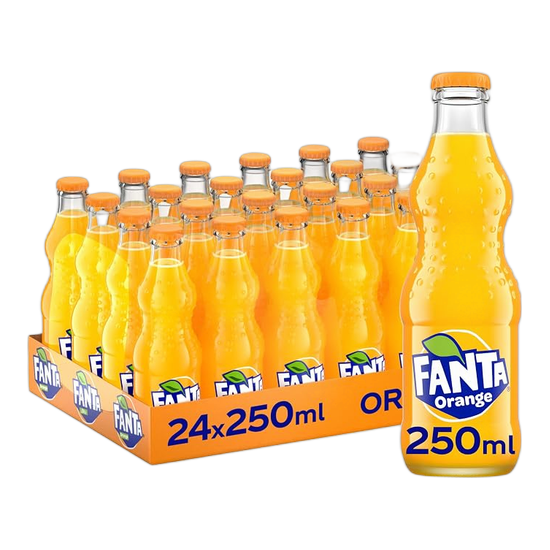 Fanta Soft Drink Orange Glass